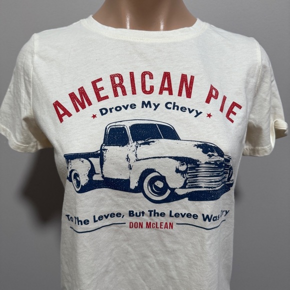 Don McLean American Pie Truck T-shirt XS Americana Fourth of July Drove My Chevy - Picture 4 of 6